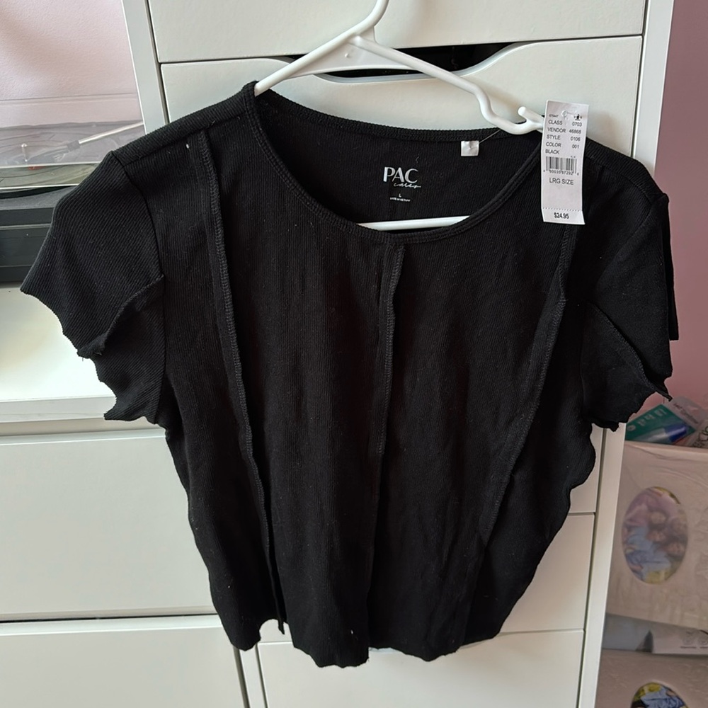 PACSUN Ribbed Cropped Tshirt